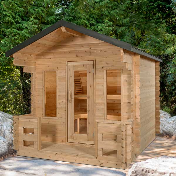Dundalk Canadian Timber Georgian Cabin Sauna with Porch