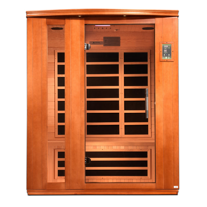 Dynamic Lugano 3-Person Low EMF FAR Infrared Sauna (Canadian Hemlock)
