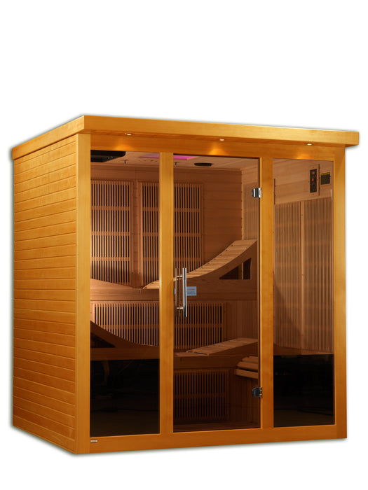 Dynamic Monaco Elite 6-Person Ultra Low EMF FAR Infrared Sauna (Canadian Hemlock)