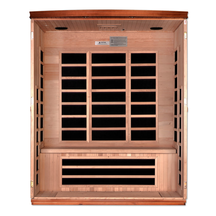 Dynamic Lugano 3-Person Low EMF FAR Infrared Sauna (Canadian Hemlock)