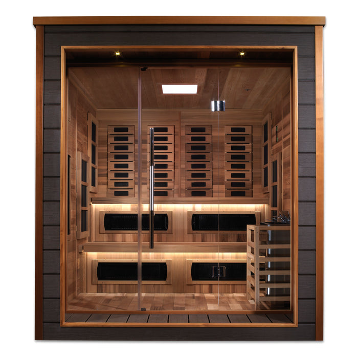 The Karlstad 6-Person Luxury Outdoor Hybrid Sauna – by Golden Designs™
