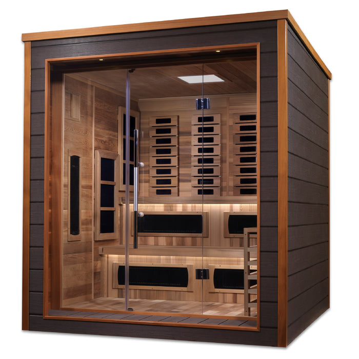 The Karlstad 6-Person Luxury Outdoor Hybrid Sauna – by Golden Designs™