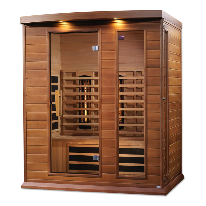 Maxxus 3-Person Full Spectrum Near Zero EMF FAR Infrared Sauna (Canadian Red Cedar)