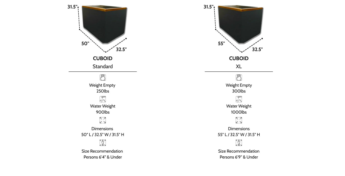 Luxury Dynamic Cuboid Cold Plunge – Sophisticated Wellness & Recovery Tub