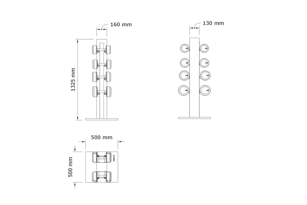 COLMIA™ POWER - Dumbbells With Vertical Rack