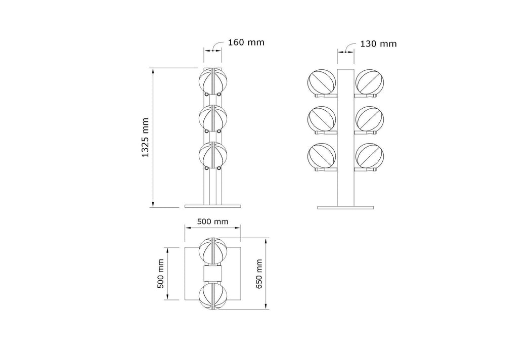 MOXA™ SET- Weighted Gym Balls With Vertical Rack
