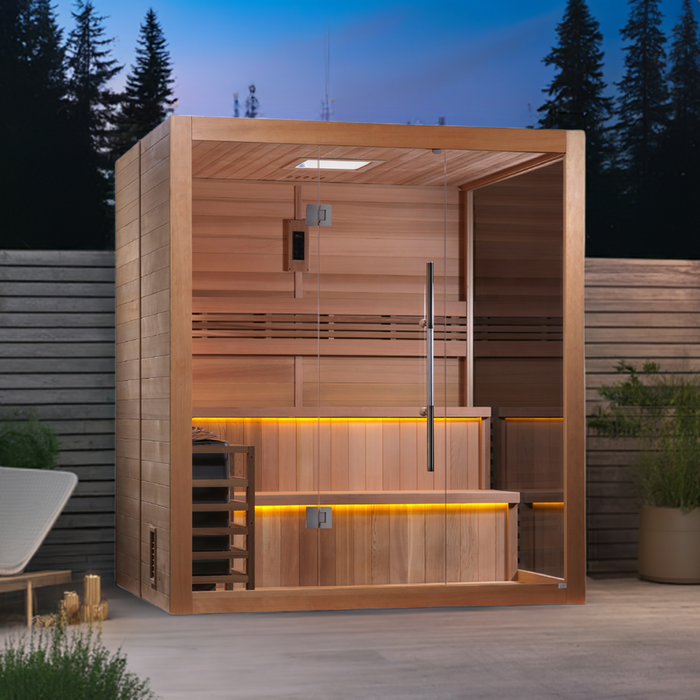 Kuusamo Edition 6-Person Traditional Indoor Sauna – Luxury Home Wellness