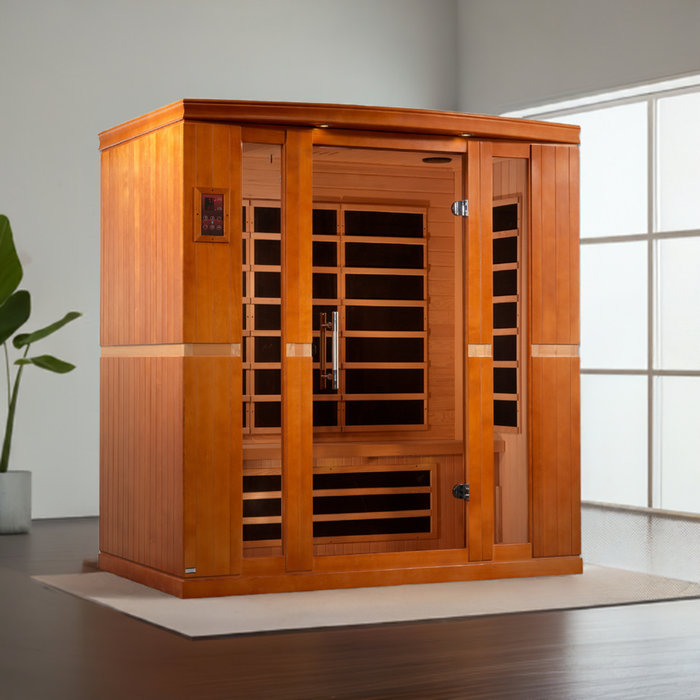 Dynamic Bergamo 4-Person Low EMF FAR Infrared Sauna (Canadian Hemlock)