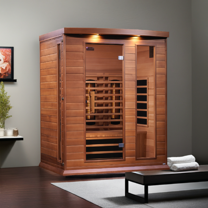 Maxxus 3-Person Full Spectrum Near Zero EMF FAR Infrared Sauna (Canadian Red Cedar)